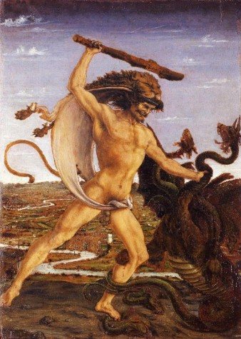 А. Pollaiolo. Hercules and the hirda.