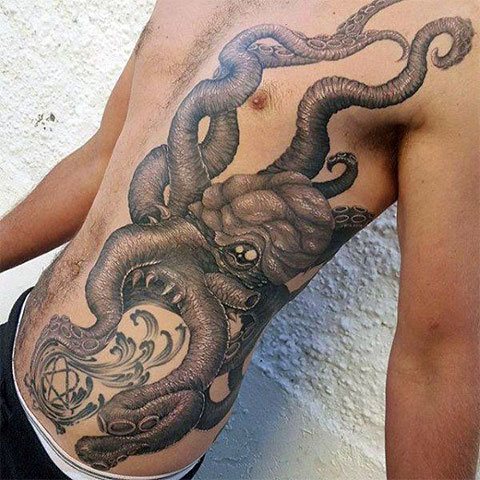 Big octopus tattoo