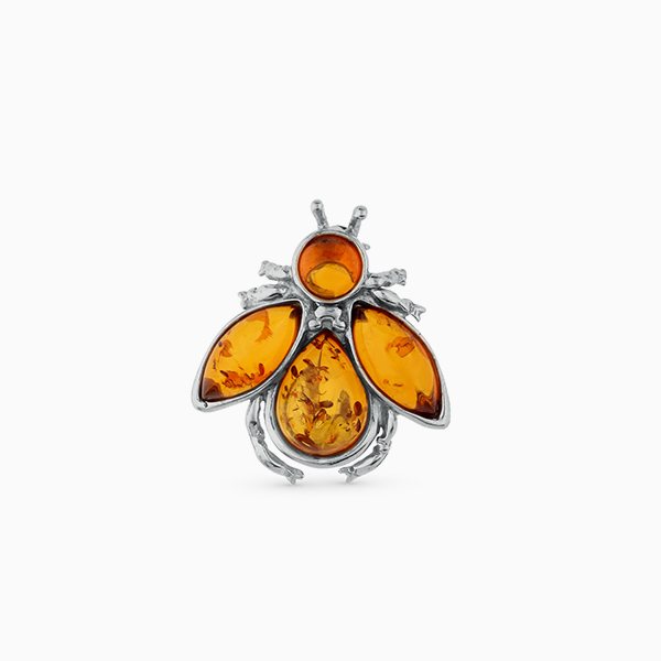 Darvin brooch with amber