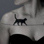 tatuaj pisică neagră