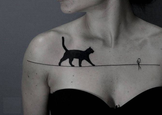 tatuaggio gatto nero