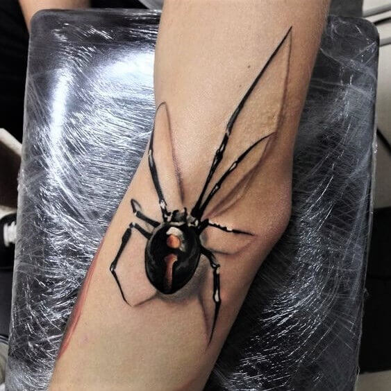 Black widow on the arm