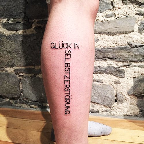 Quotes in German for tattoos with translation about love, life, happiness, friendship, music