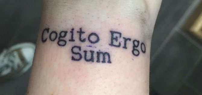 Cogito, ergo sum tattoo