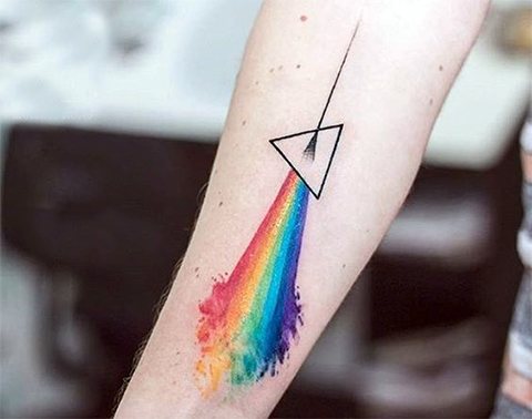 Color geometry tattoo