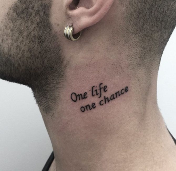 A slogan is a nice minimalist tattoo