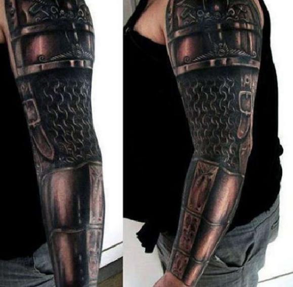 Armor tattoo sleeve