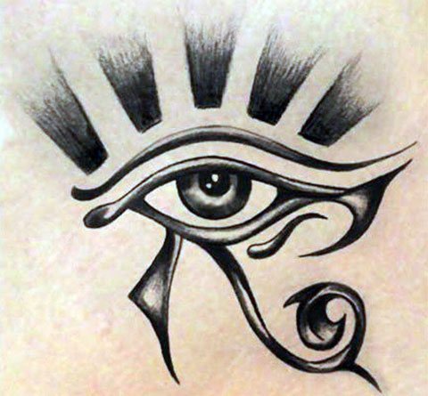 Sketch for Tattoo of the Eyes of Horus