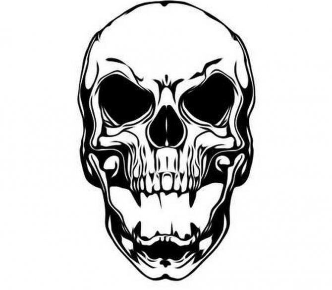 Skull tattoo sketch