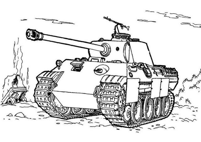 sketch of a tank