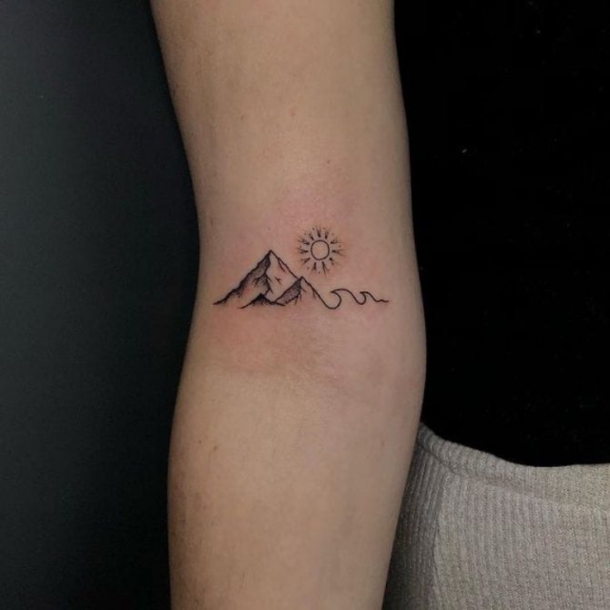 tattoo of mountains