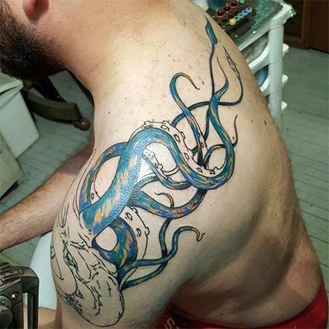 Sketch octopus tattoo