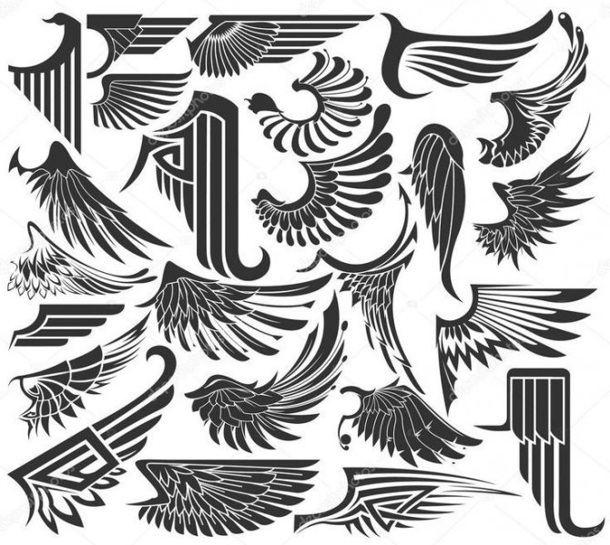 Schițe pentru tatuaje de aripi ideale pentru antebraț