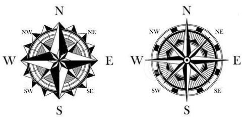 Sketches for Tattoo Wind Rose