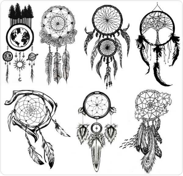 Sketches for dreamcatcher tattoos