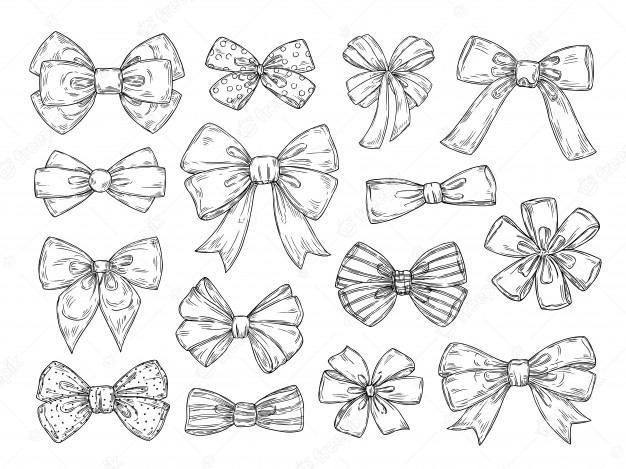 Sketches of a bow tattoo