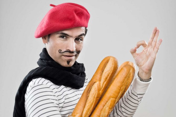 frenchman with bread