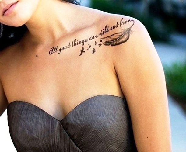 Tatuaggi Detti significativi per ragazze in latino si traducono in inglese, francese, italiano