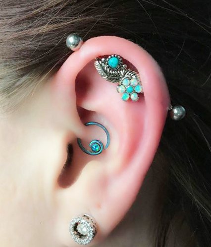 Helix gun ear piercing. Photo, earrings, how to do, care