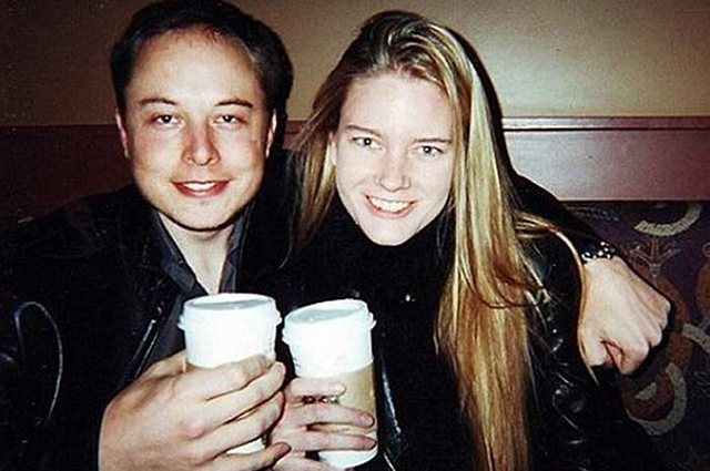 Elon Musk and his first wife Justine