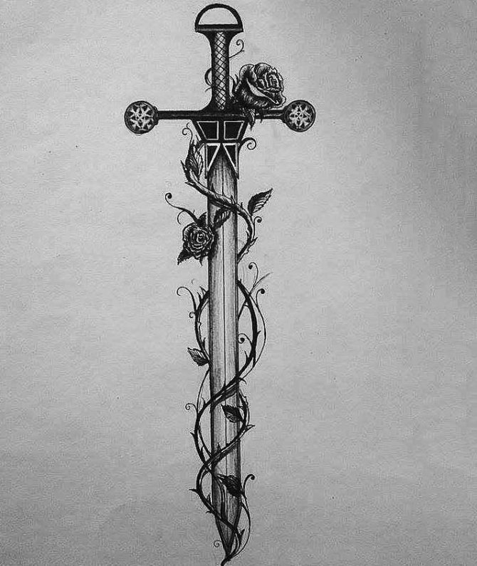 Interesting sketch for the sword tattoo
