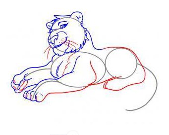 How to draw a cartoon tiger