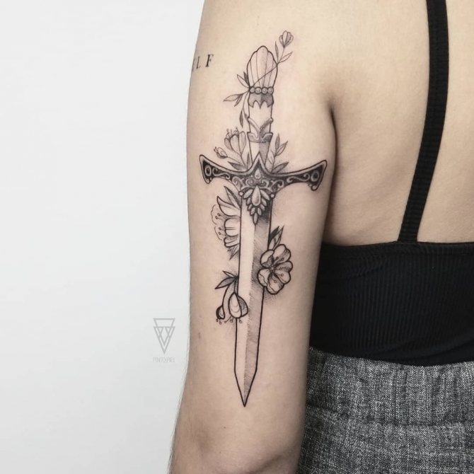 Dagger on a Woman's Hand
