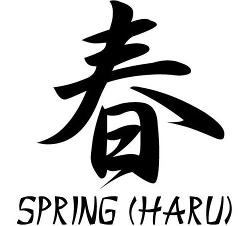 Chinese character for tattoo meaning spring