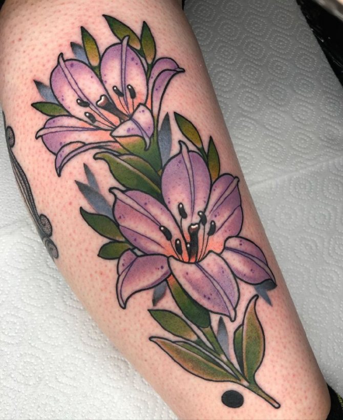 royal lily tattoo