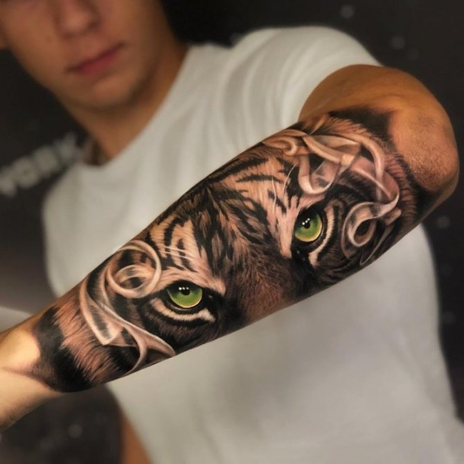 Beautiful tattoo on forearm for men
