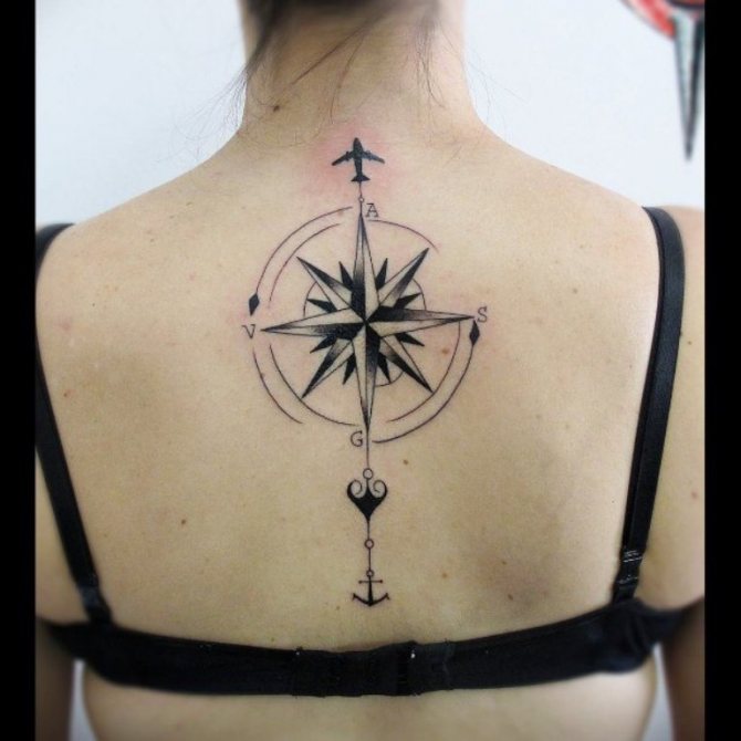 Beautiful tattoos on the back