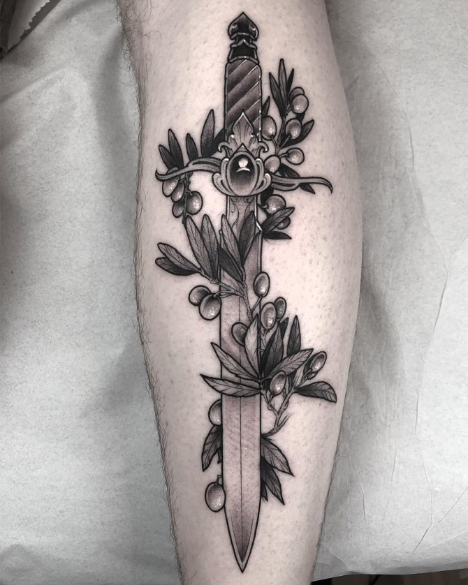 Steep Dagger with Plants