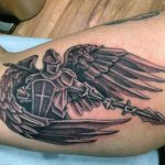 winged knight on biceps