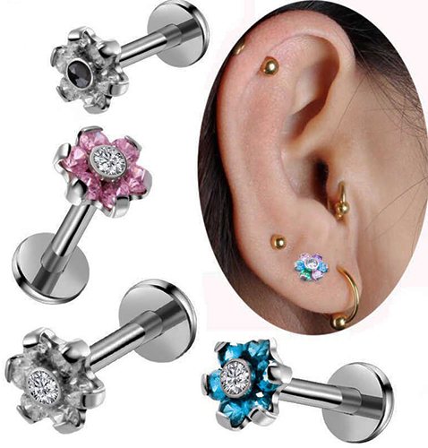 Labret in the ear (earring, piercing jewelry). What is it, photo, where to buy