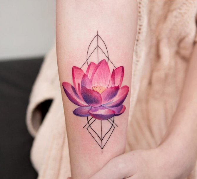 lotus tattoo on hand