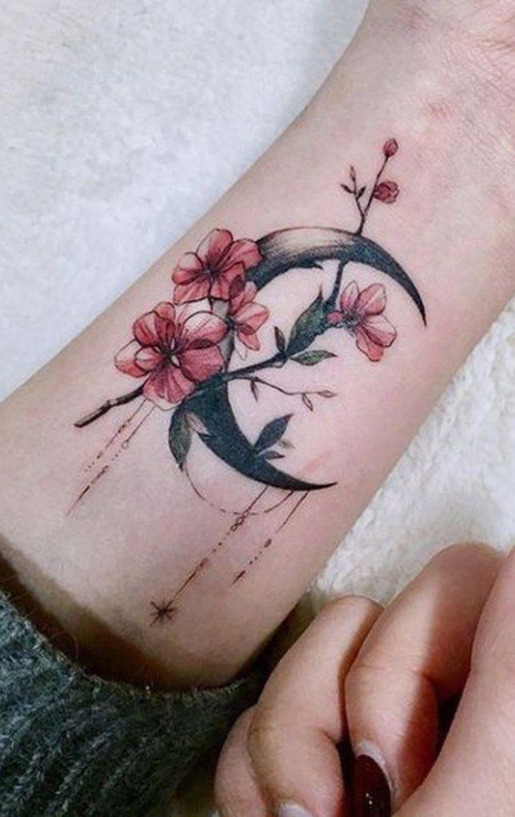 Moon and Flowers on the Wrist