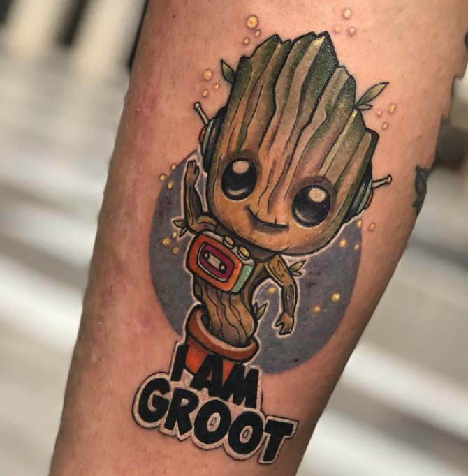 Little Groot with a Walkman