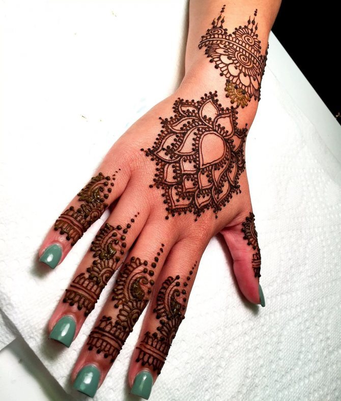 Mehendi on hands: meaning
