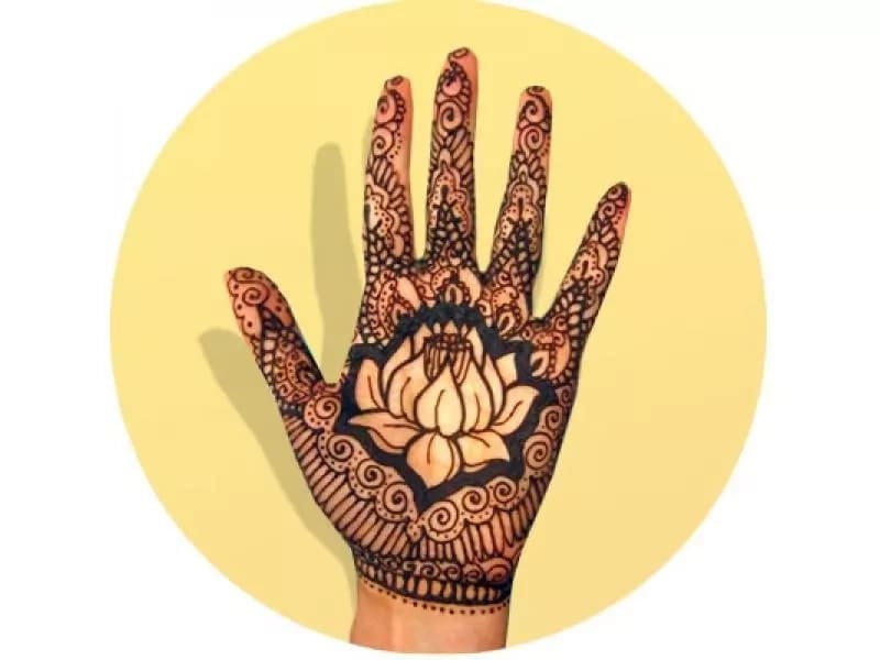 Mehendi on the hands: meaning