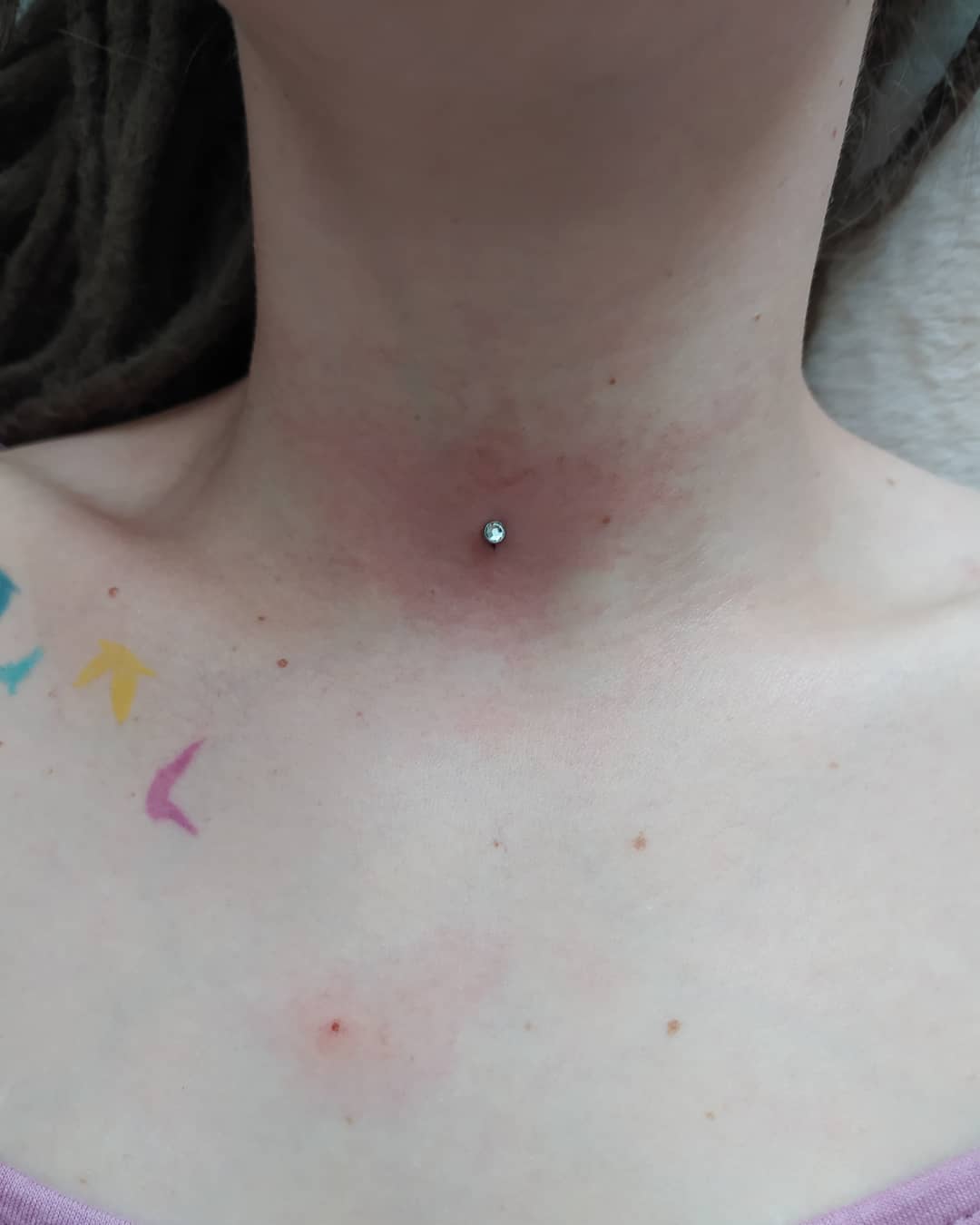 Microdermal on the collarbone