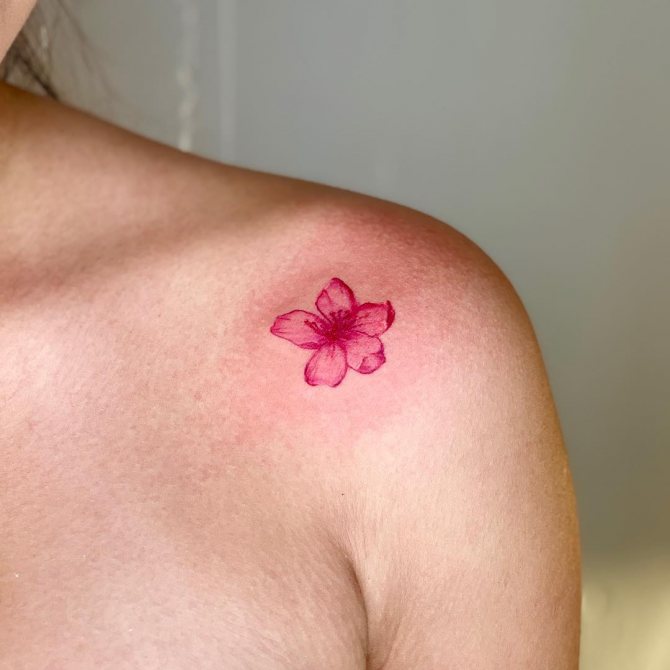 Mini Tattoo of Cherry on Your Shoulder