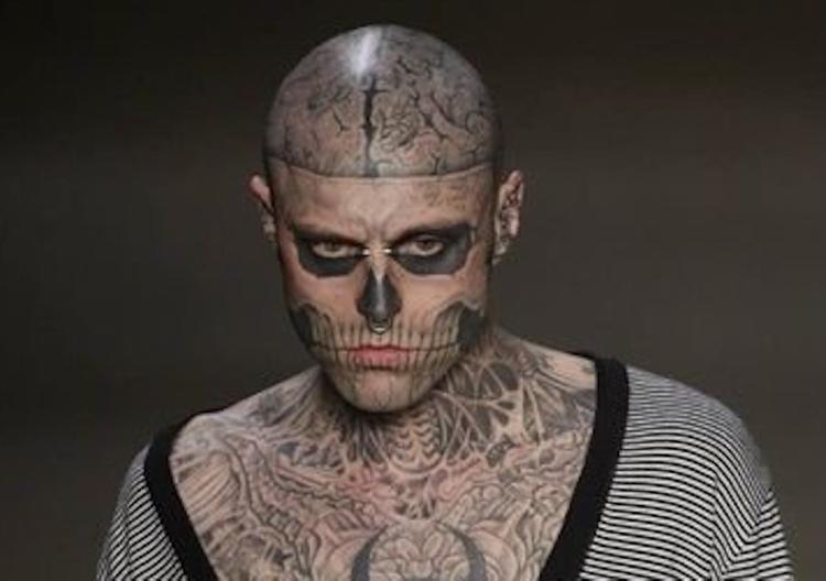 Zombie Boy model with skull tattoo on his face found dead