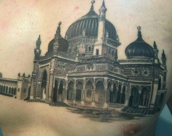 Muslim tattoo: a mosque