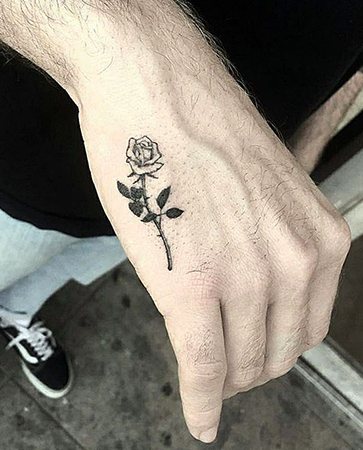 A small tattoo on the hand