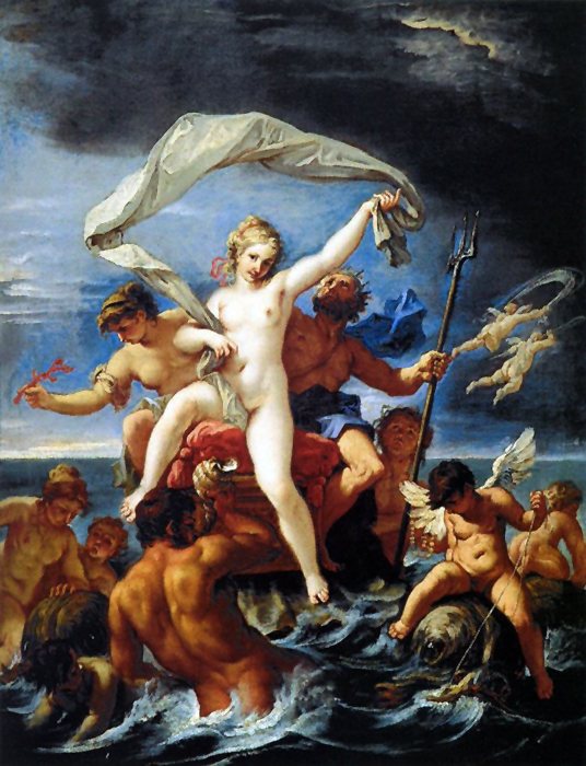 Neptune and Amphitrite (Ricci Sebastiano, 1691-1694. Thyssen-Bornemis Museum, Madrid).