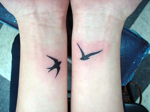 Pair tattoo on the wrist