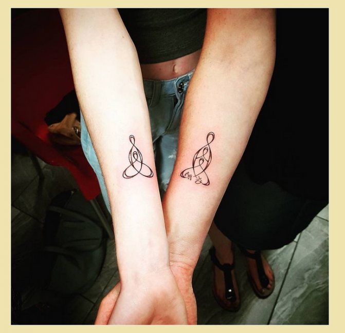 Paired family tattoo