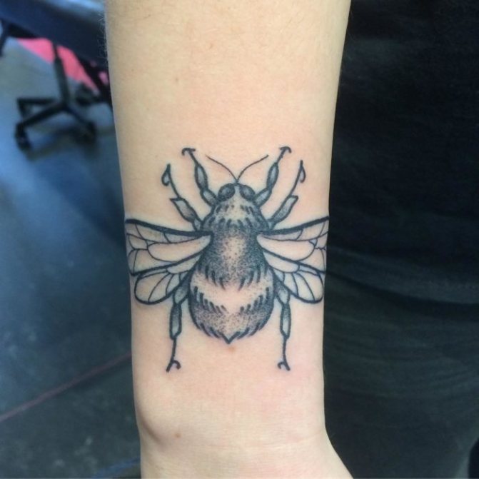 The bee is a symbol of hard work