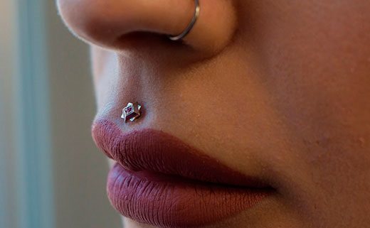 Piercing lips: upper, lower. The photo with girls, how to do, how long it heals, how to care for, the price of the procedure