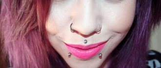Piercing in the intimate places in girls